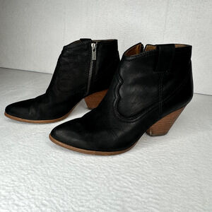 Black Leather Ankle Boots